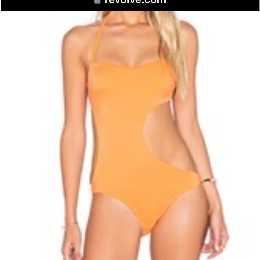 Nwt l’agent neon orange swimsuit